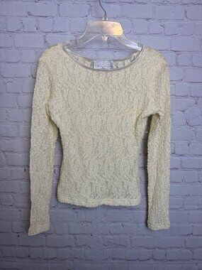 Ceduxion medium crème long sleeve blouse whimsical y2k vintage